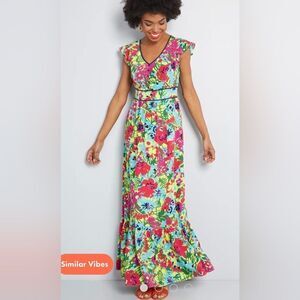 ModCloth eyes on you maxi dress size large